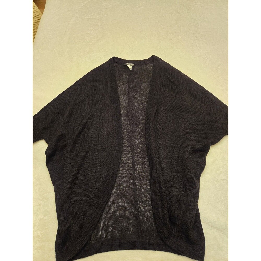 VENUS Open Front Size S 3/4 Dolman Sleeves Cardigan Sweater, Black